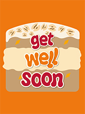 Get Well Sponge Cake Card - Get well soon card - Cake Cards - Letterbox Gifts
