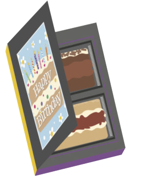 Cake Card with Slices illustration