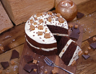 Vegan Chocolate Caramel Fudge Cake - National Vegetarian Week 2022 - Blog Thumbnail