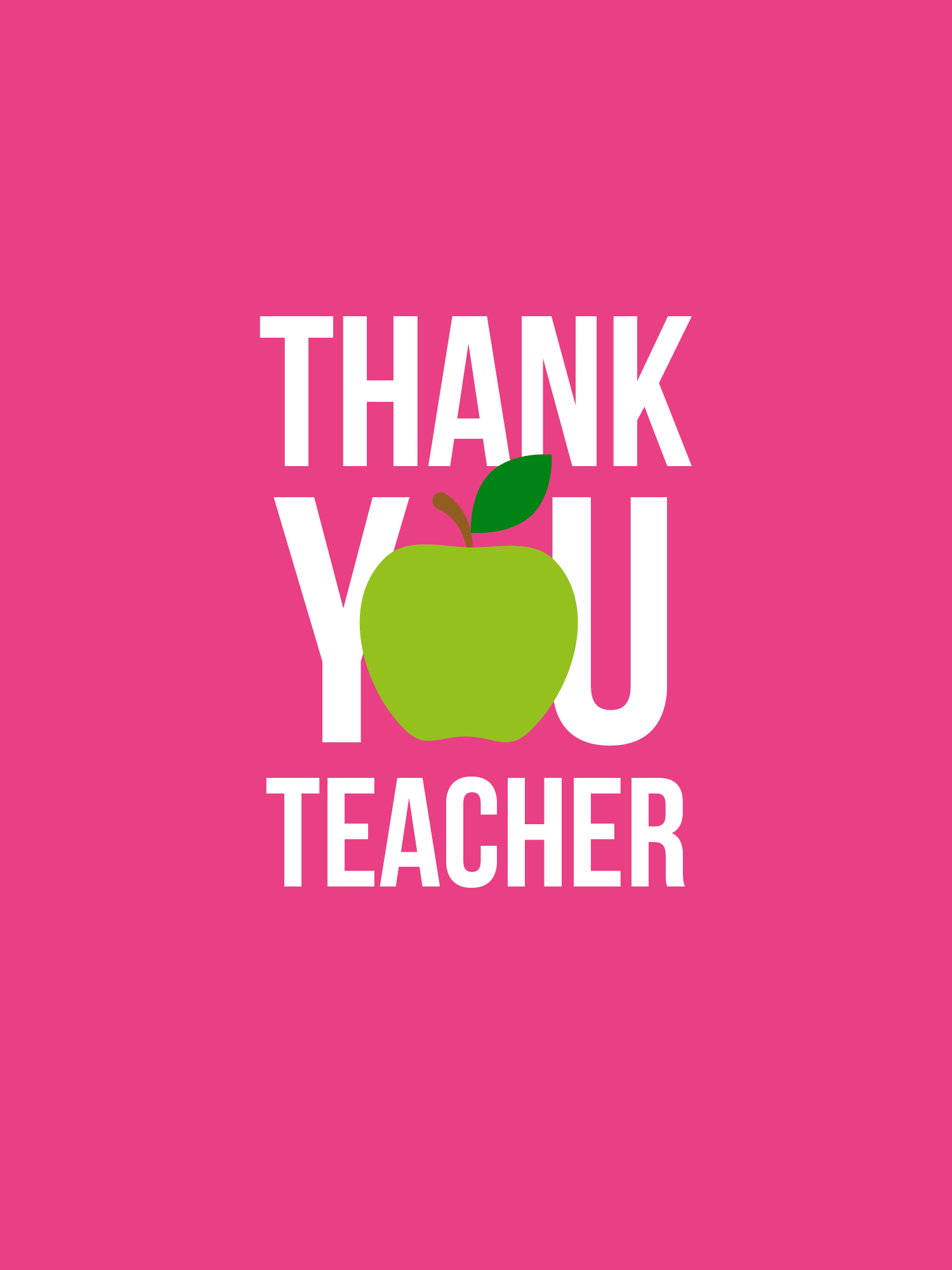 Thank You Teacher Pink Cake Card