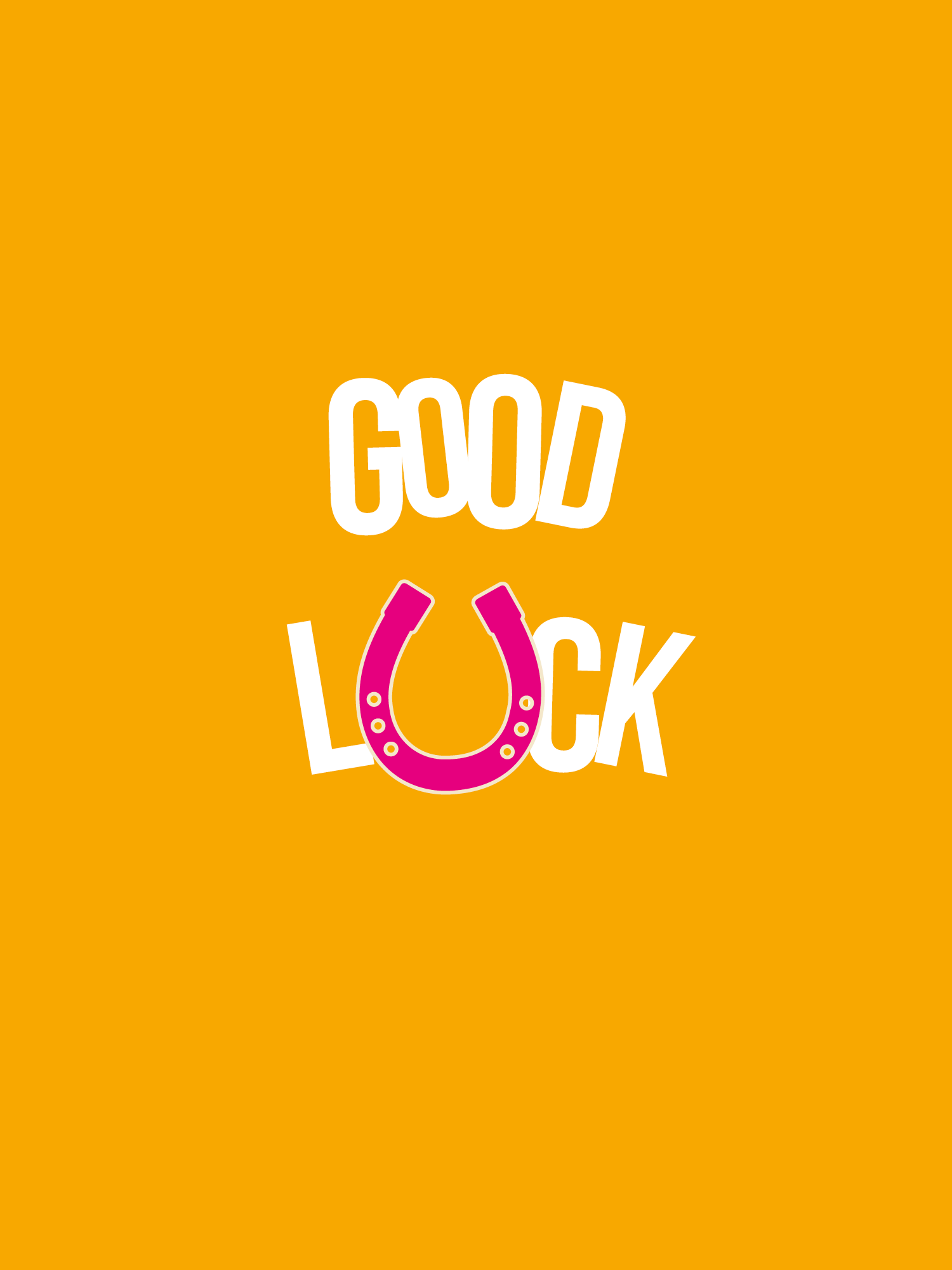 Yellow Good Luck Yellow Horseshoe Cake Card