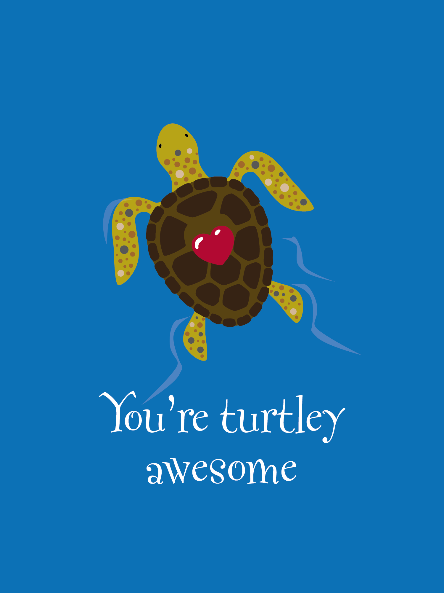 Turtley Awesome Blue Cake Card | Love Card | Cake Card