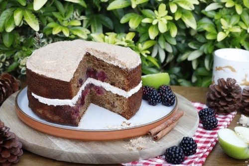 Gluten Free Apple & Blackberry Cake