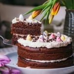 Vegan Triple Chocolate Mini Eggs Cake