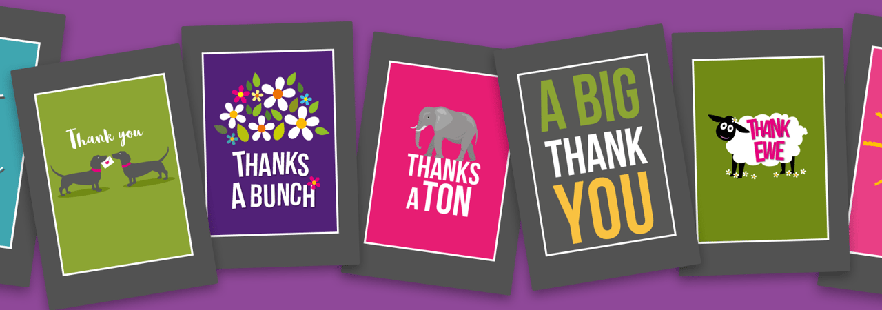 Thank You Cake Cards - Appreciation Thank You Cards