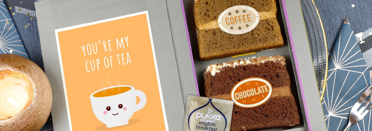 Cake Gifts by Post - Cake Cards - You're My Cup of Tea Card - Blog Banner