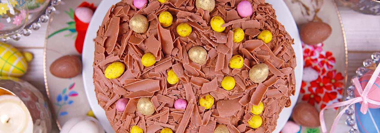 Easter Chocolate Pinata Cake