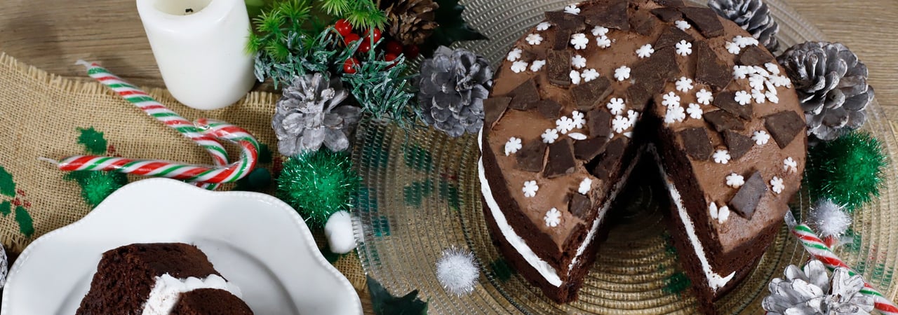 Vegan Peppermint Crisp Cake - Free From Christmas - Blog Banner