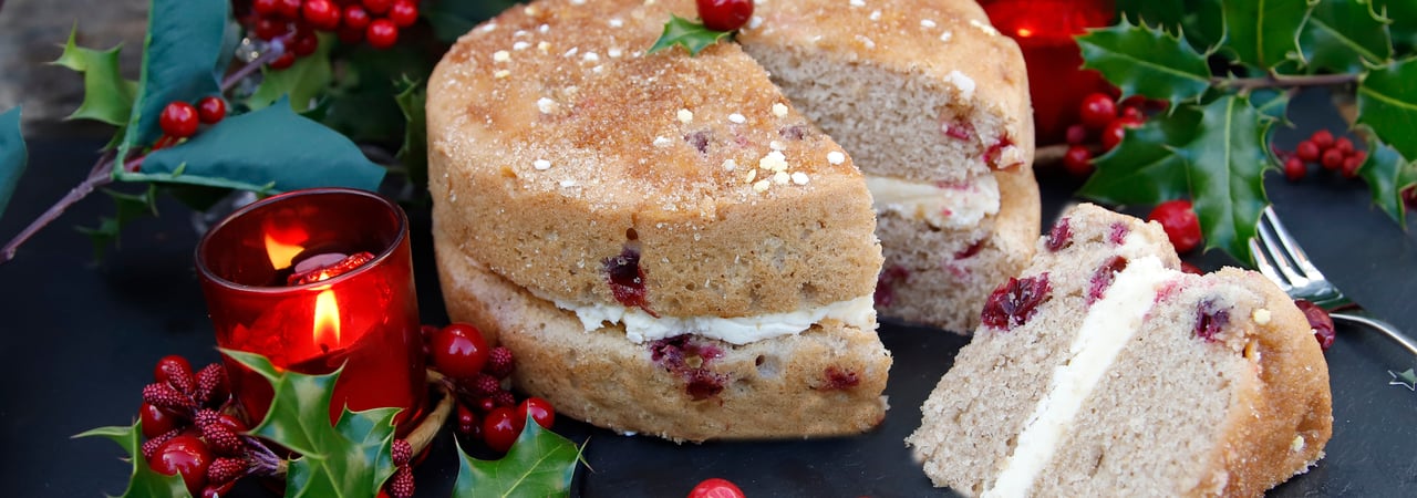 Gluten Free Orange and Cranberry Cake - Gluten Free Christmas Cakes - Blog Banner
