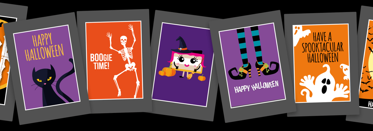 Halloween Cake Cards Banner