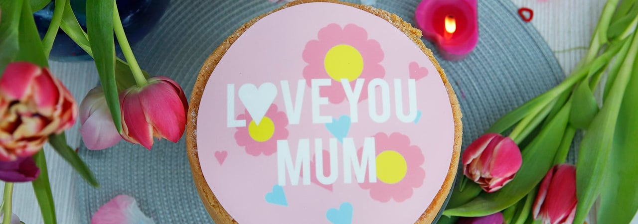 Love You Mum Cake Topper - Happy Mothers Day Cake Topper