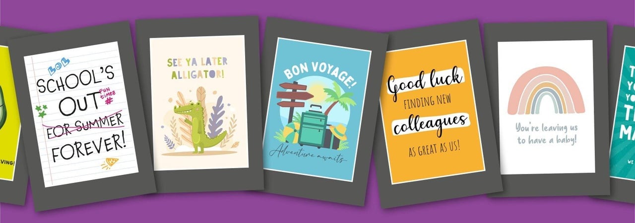 Leaving Cards - Occasions - Sorry You're Leaving Cards - Cake Card - Letterbox Gifts