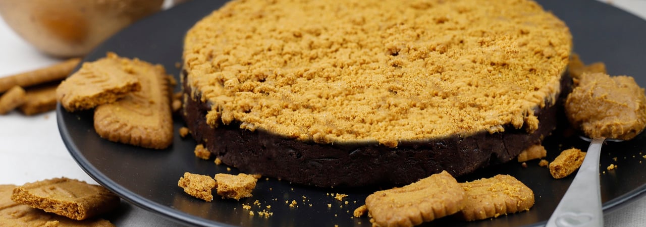 Vegan Biscoff Speculoos Brownie