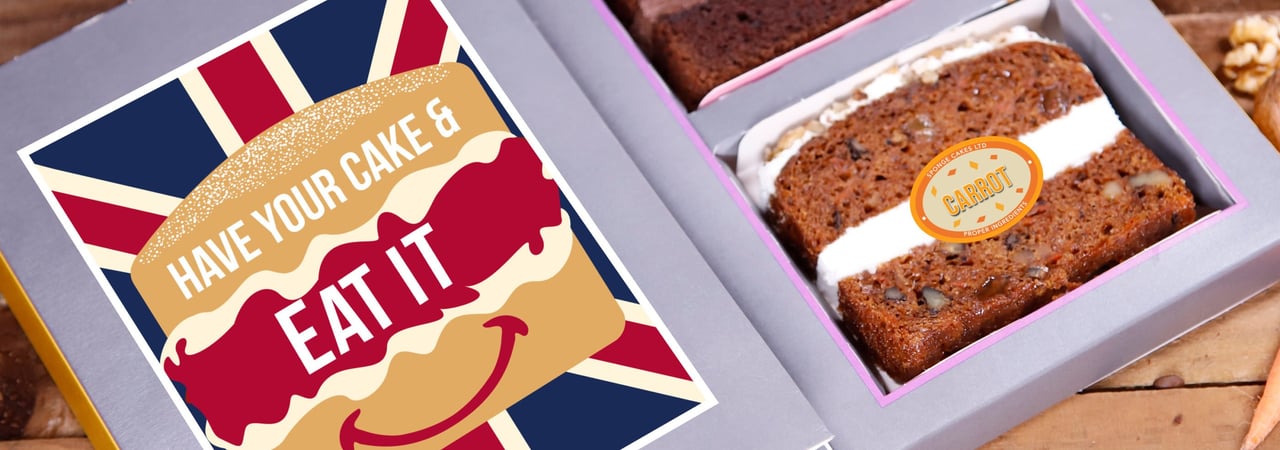 Gluten free letterbox gifts - Cake Card - Gifts for posting - Blog Banner