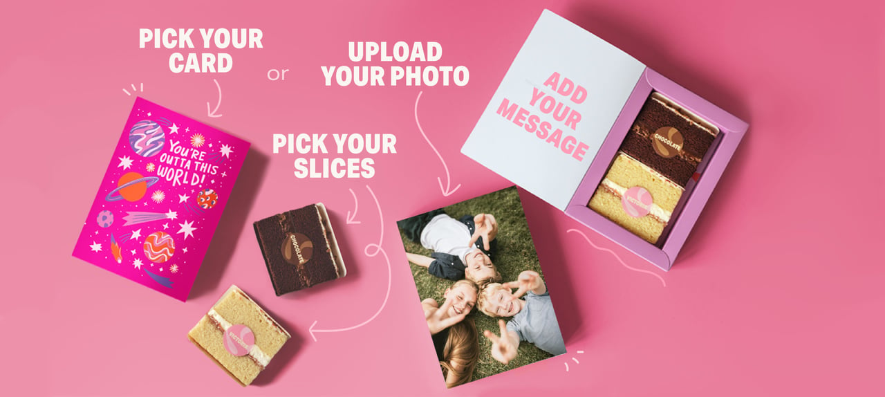 Pick Your Card or Upload Your Photo. Pick Your Slices.