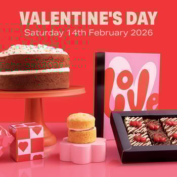 valentines day image with ckaes and brownies