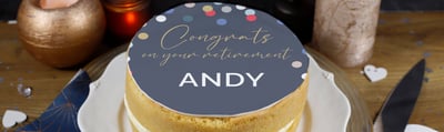 Retirement Photo Cake - Retirement Cakes - Blog Banner