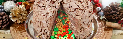 Christmas Pinata Cake - Banner