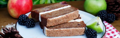 Gluten free Apple & Blackberry Crumble Slice - Banner