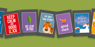 Good luck cards banner