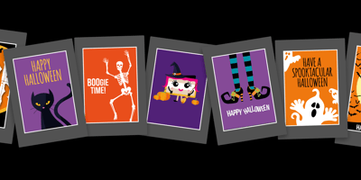 Halloween Cake Cards Banner