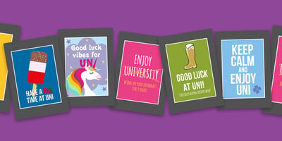 Uni Cards - Cake Cards - Letterbox Gifts - Banner