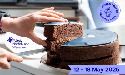 Mental Health Awareness Week cutting cake