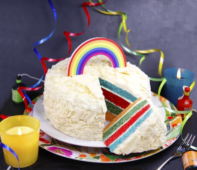 Rainbow Cake - New Rainbow Cake - Rainbow Layer Cake