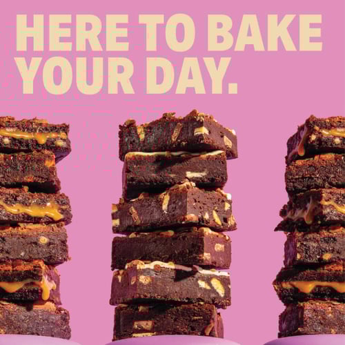 Here to bake your day - brownies