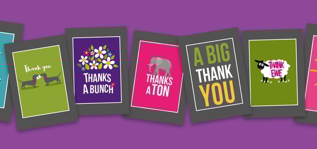 Thank You Cake Cards - Appreciation Thank You Cards