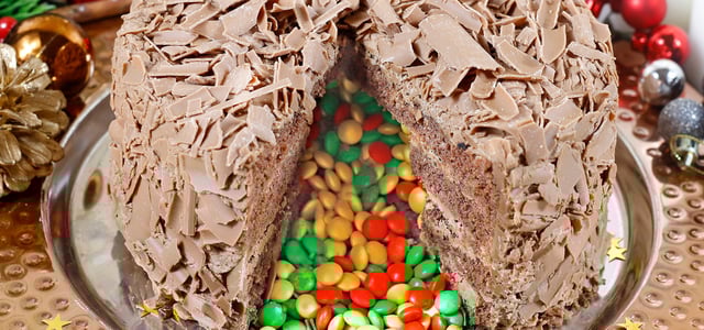 Christmas Pinata Cake - Banner