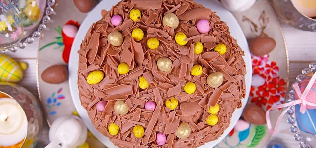 Easter Chocolate Pinata Cake