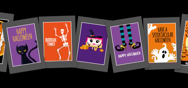 Halloween Cake Cards Banner
