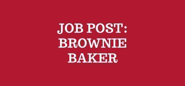 Job post Brownie Baker Hero