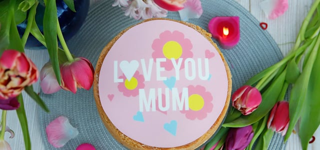 Love You Mum Cake Topper - Happy Mothers Day Cake Topper