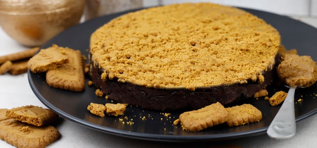 Vegan Biscoff Speculoos Brownie