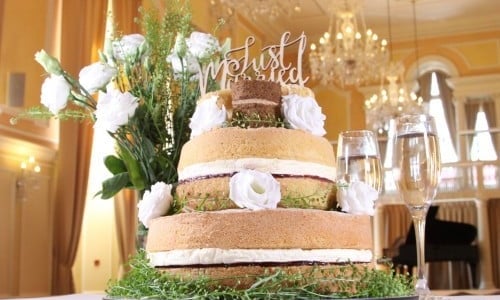 Tiered Wedding Cake - 2 tier wedding cakes - two tier rustic wedding cake - Sponge Guide