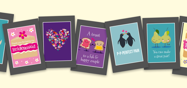 Wedding Cards - Letterbox Wedding - Letterbox Gifts - Cake Card - Banner