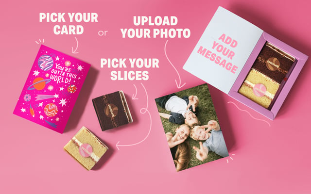 Pick Your Card or Upload Your Photo. Pick Your Slices.