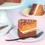 Gluten Free Chocolate and Caramel Cake - side view