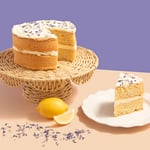 Lemon & Elderflower cake - With slice removed