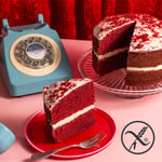 Red velvet slice with whole cake