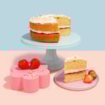 Strawberry Sprinkle Cake - with slice