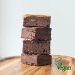 Vegan mixed brownie stack