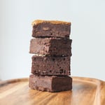 Vegan mixed brownie stack