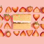 Victoria Sponge Slice - birds eye view