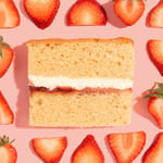 Victoria Sponge Slice - birds eye view