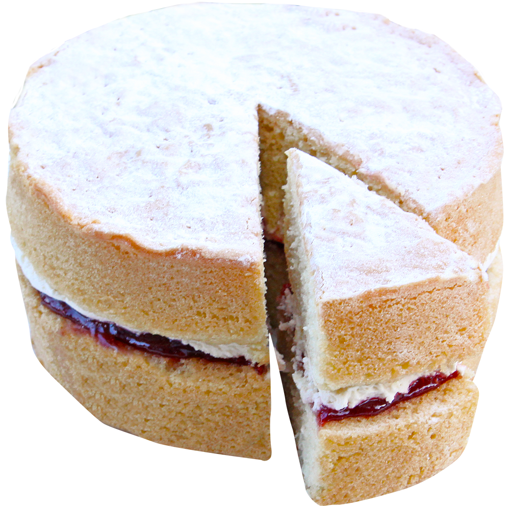 Victoria sponge cake- cut out- wedge cut out