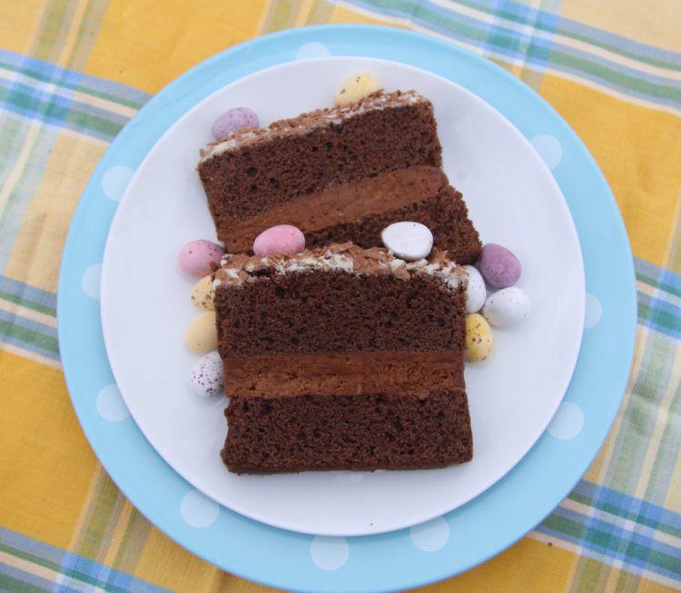 Easter Chocolate Cake Slice