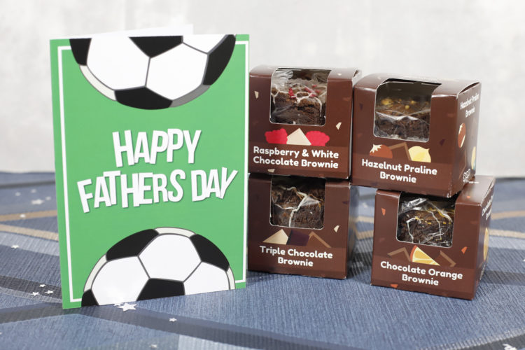 Father's Day Baby Brownie Box with Folded Greetings Card